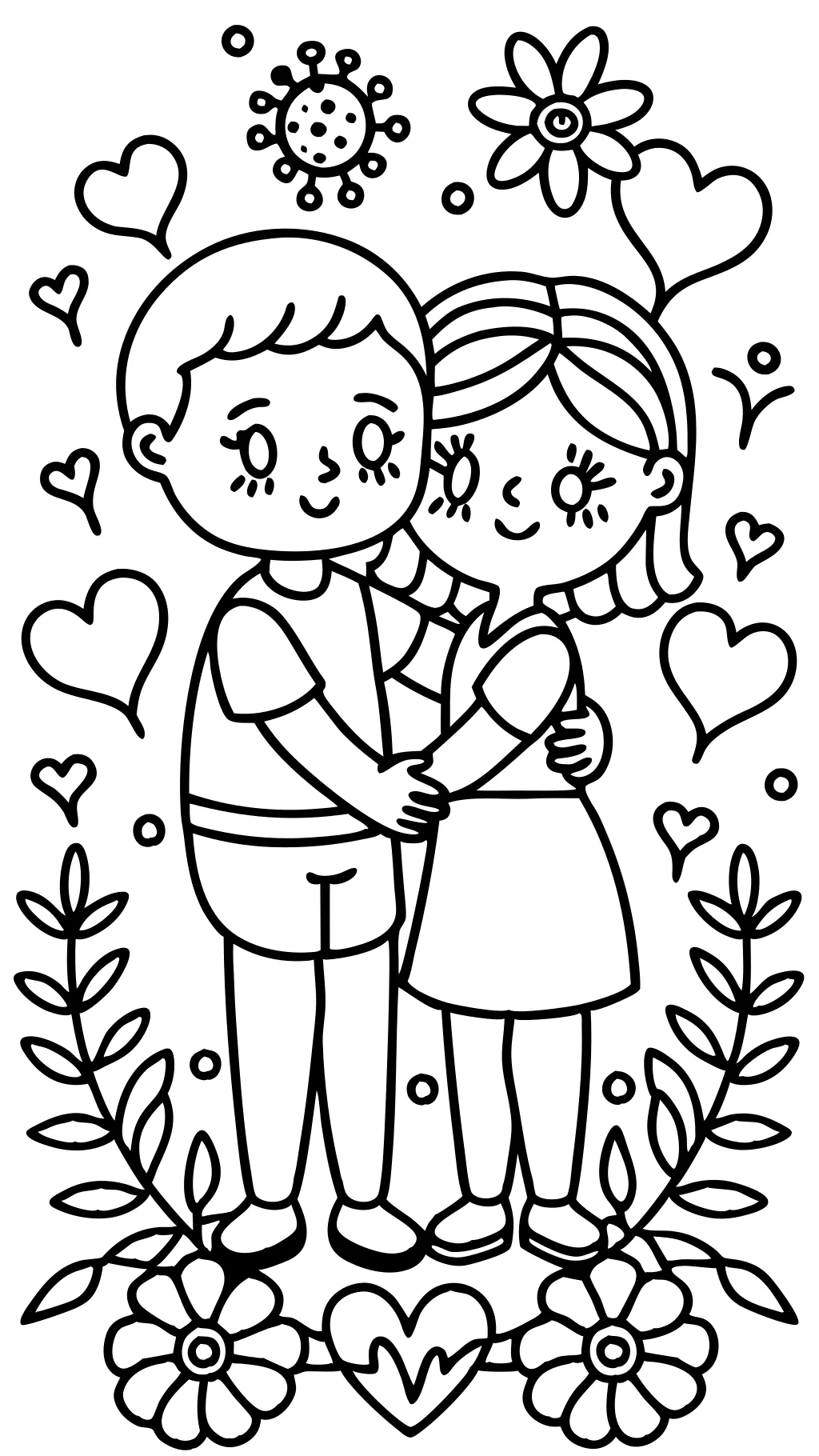 coloring love pages